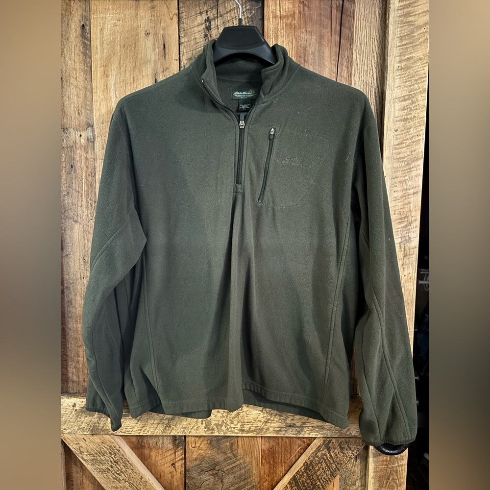 Eddie Bauer 1/2 Zip Microfiber Pullover - Green - size XL